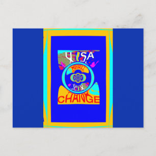Psychedelic Groove: Pop Art Abstract Energy Postcard