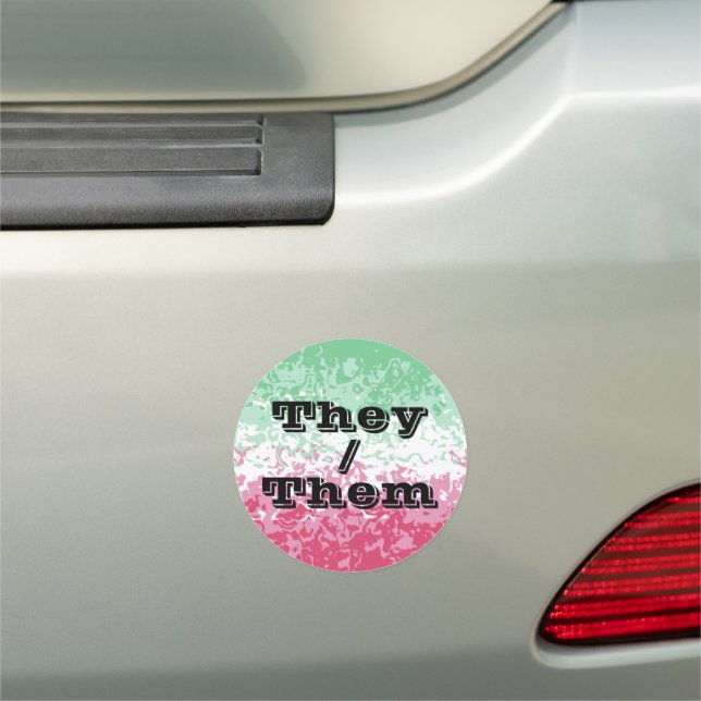 Psychedelic Groovy Abstract Abrosexual Pride Flag Car Magnet (In Situ)