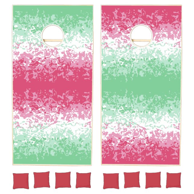 Psychedelic Groovy Abstract Abrosexual Pride Flag Cornhole Set (Set)