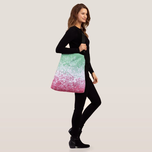 Psychedelic Groovy Abstract Abrosexual Pride Flag Crossbody Bag (On Model)