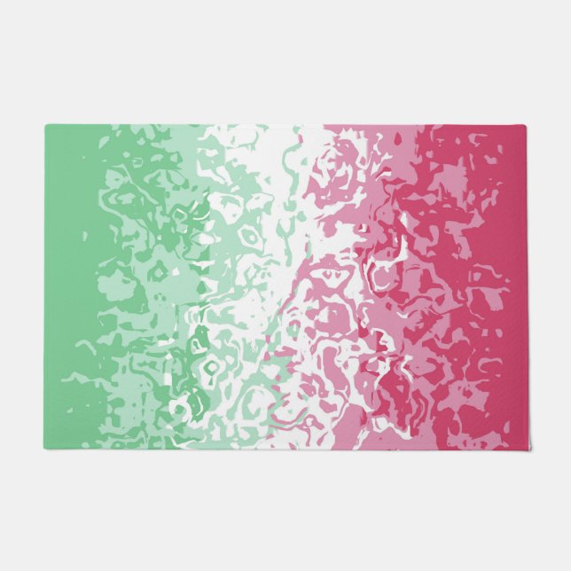 Psychedelic Groovy Abstract Abrosexual Pride Flag Doormat (Front)