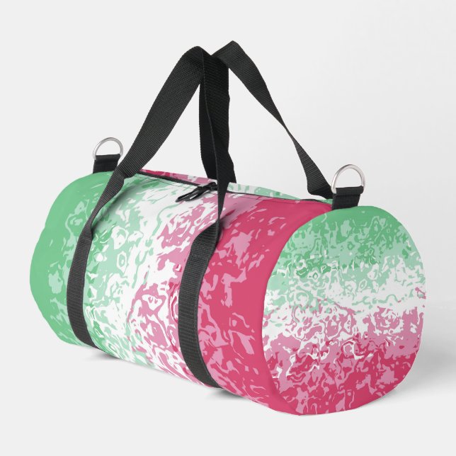 Psychedelic Groovy Abstract Abrosexual Pride Flag Duffle Bag (Left Corner)