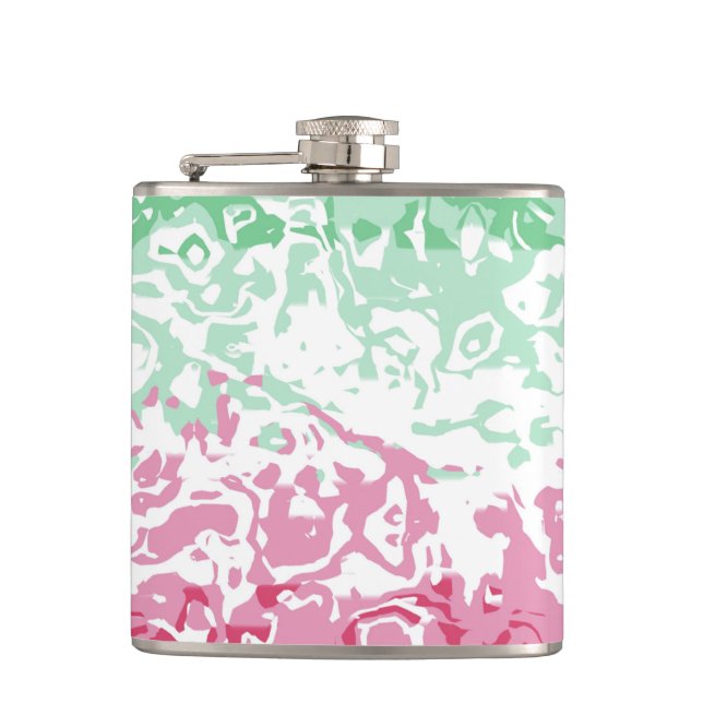 Psychedelic Groovy Abstract Abrosexual Pride Flag Flask (Front)