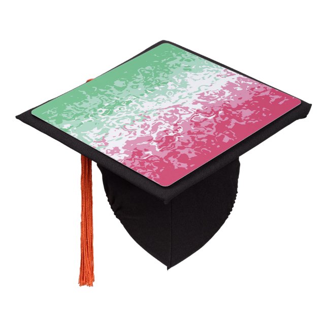 Psychedelic Groovy Abstract Abrosexual Pride Flag Graduation Cap Topper (Angled)