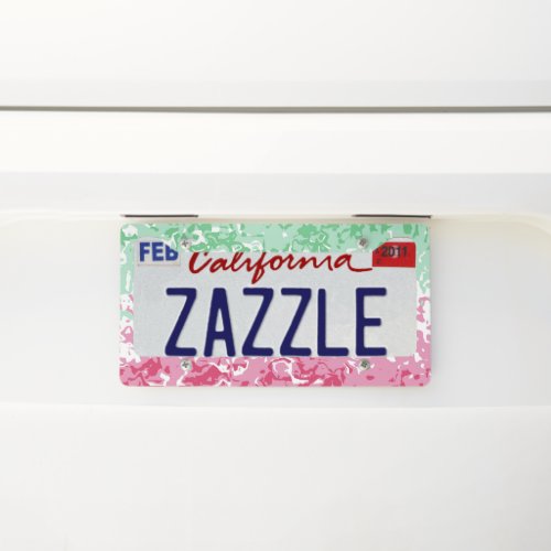 Psychedelic Groovy Abstract Abrosexual Pride Flag License Plate Frame