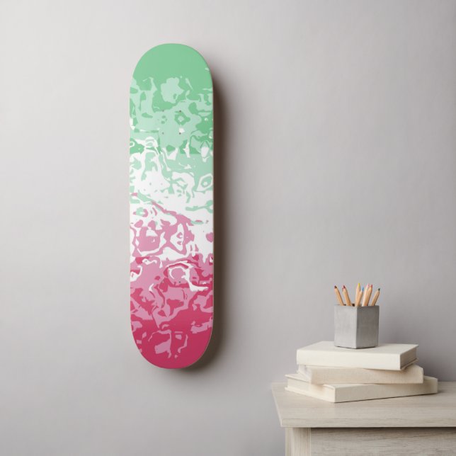 Psychedelic Groovy Abstract Abrosexual Pride Flag Skateboard (Wall Art)