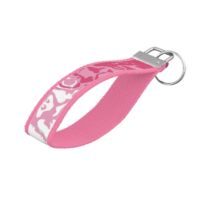 Psychedelic Groovy Abstract Abrosexual Pride Flag Wrist Keychain (Angled Up)