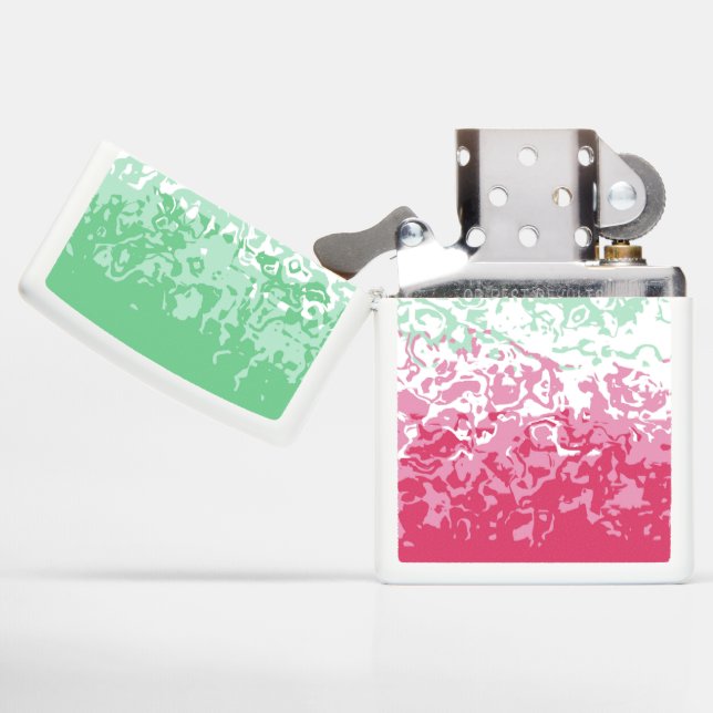 Psychedelic Groovy Abstract Abrosexual Pride Flag Zippo Lighter (Opened)
