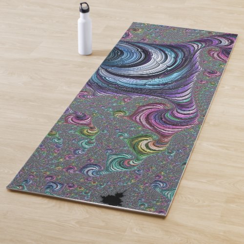 Psychedelic Groovy Boho Hippie Rainbow Fractal Art Yoga Mat