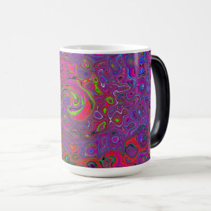 Psychedelic Groovy Magenta Retro Liquid Swirl Color Morph Mug