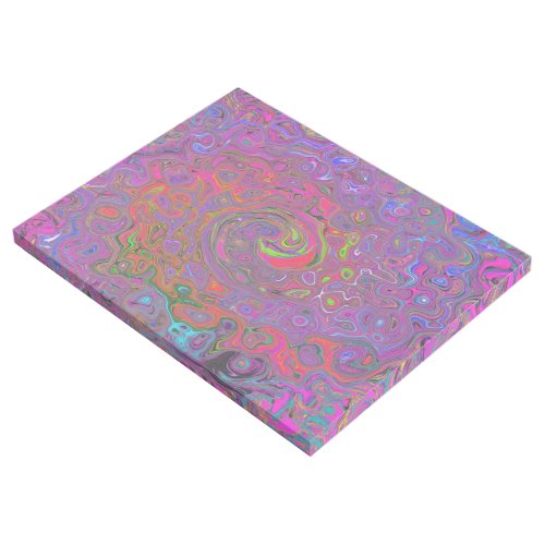 Psychedelic Groovy Magenta Retro Liquid Swirl Gallery Wrap