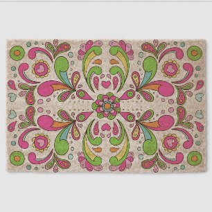 Psychedelic Groovy Outdoor Doormat, Retro Mat