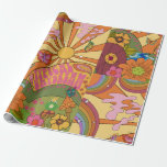 Psychedelic Groovy Retro Wrapping Paper