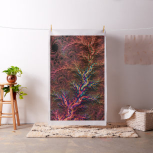 Psychedelic Groovy Trippy Funky Colorful Fractal Fabric