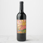 Psychedelic Groovy Wine Label