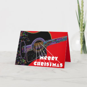 Psychedelic Guitar Christmas Card