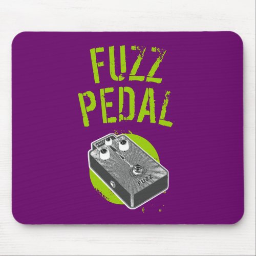 Psychedelic Guitar Fuzz Black  White Mouse Pad