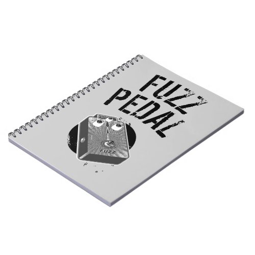 Psychedelic Guitar Fuzz Black  White Notebook