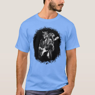 Psychedelic Guitar Squirrel - Funny Vintage Rock T-Shirt