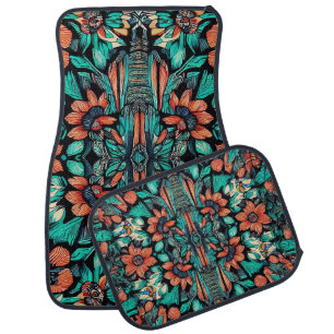Psychedelic Hawaiian Car Floor Mat