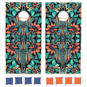 Psychedelic Hawaiian Cornhole Set