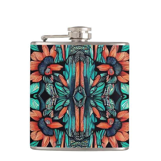 Psychedelic Hawaiian Flask (Front)