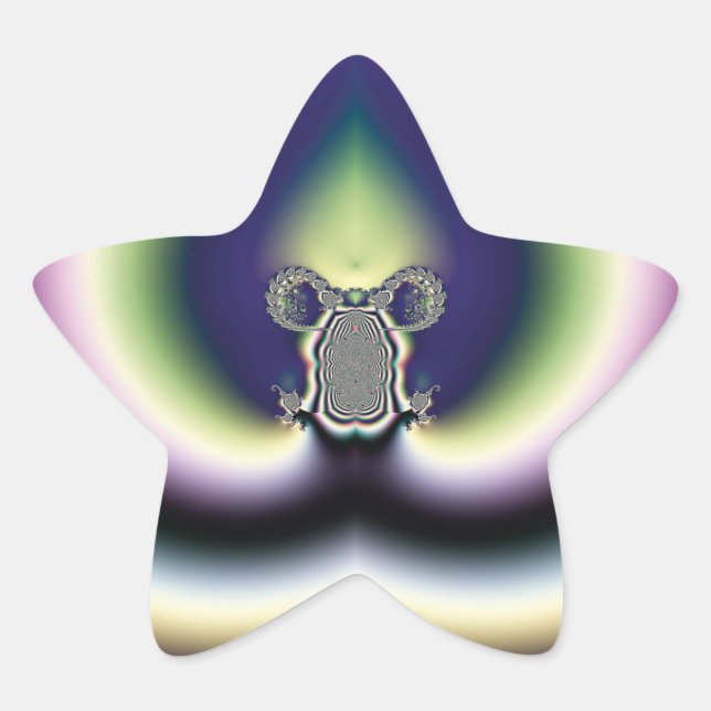 Psychedelic Heart Star Sticker (Front)