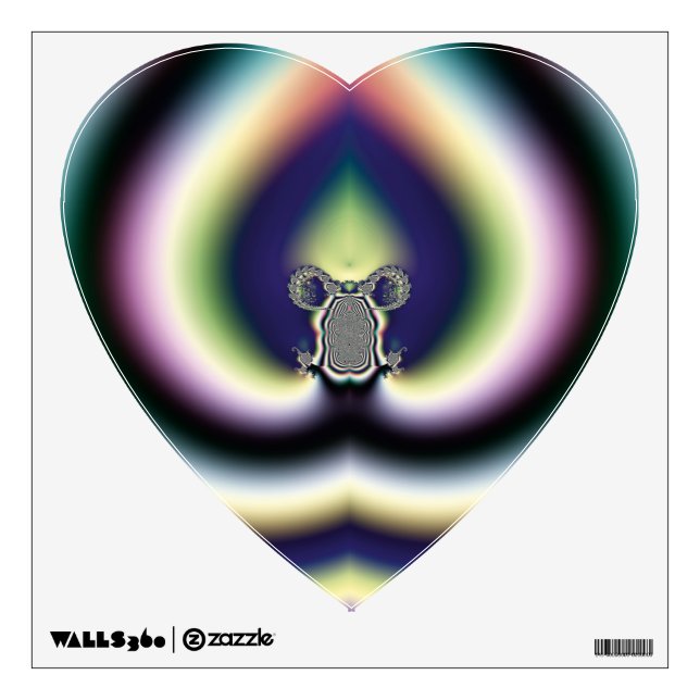 Psychedelic Heart Wall Sticker (Front)