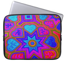 Psychedelic Hearts Electronics Bag