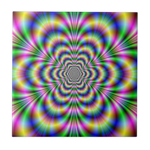 Psychedelic Hexagon tile