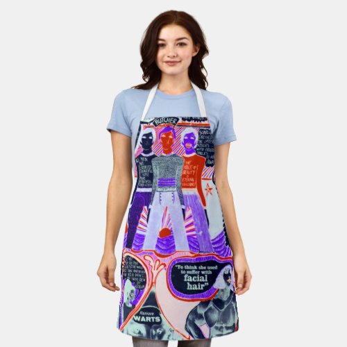 Psychedelic Hippie Crazy Collage Apron