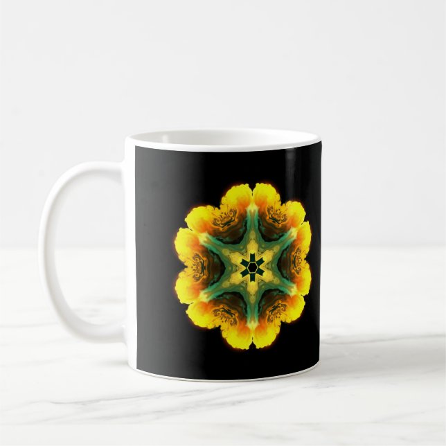 Psychedelic Hippie Flower Coffee Mug (Left)
