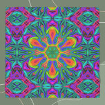 Psychedelic Hippie Flower Rainbow Scarf<br><div class="desc">This psychedelic kaleidoscope design features a brilliant rainbow of color. Vibrant trippy visuals for the modern hippie or anyone who loves bright colors!</div>