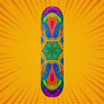 Psychedelic Hippie Flower Rainbow Skateboard<br><div class="desc">This psychedelic kaleidoscope design features a brilliant rainbow of color. Vibrant trippy visuals for the modern hippie or anyone who loves bright colors!</div>