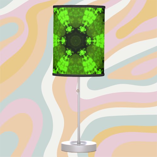 Psychedelic Hippie Green Kitchen Towel Table Lamp