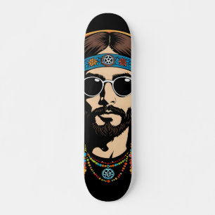 Psychedelic Hippie Guy Skateboard