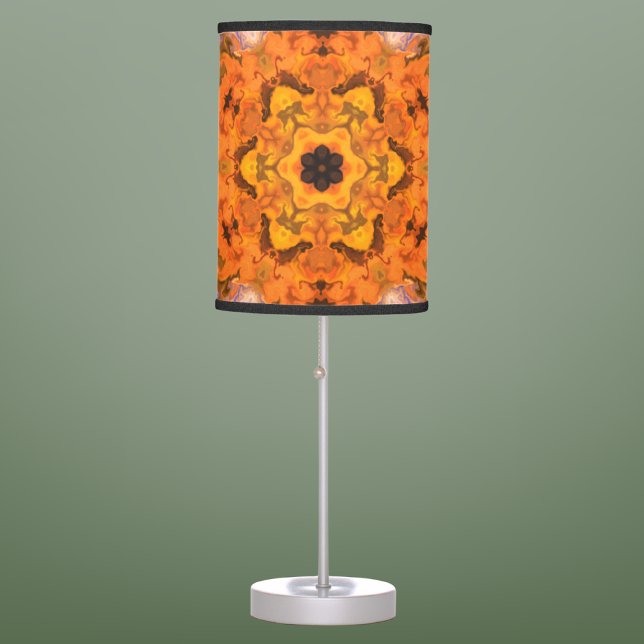 Psychedelic Hippie Orange Blue and Yellow Table Lamp (Creator Uploaded)