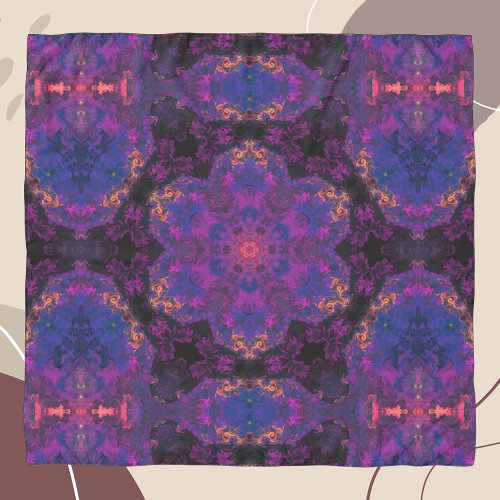 Psychedelic Hippie Purple and Yellow Scarf