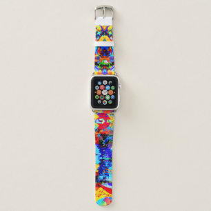 Psychedelic Hippie Tie Dye Graphic Cool Bold Print Apple Watch Band