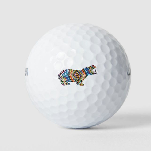 Psychedelic-Hippo Golf Balls (Front)