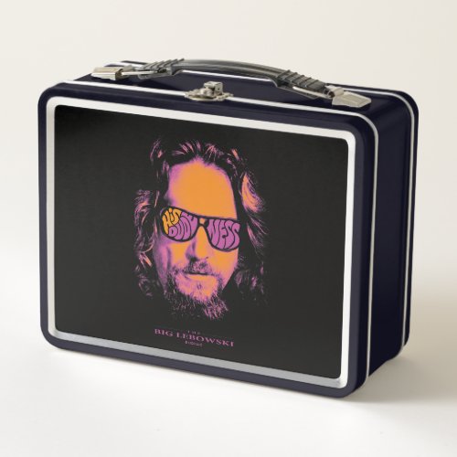 Psychedelic His Dudeness Sunglass Reflection Metal Lunch Box