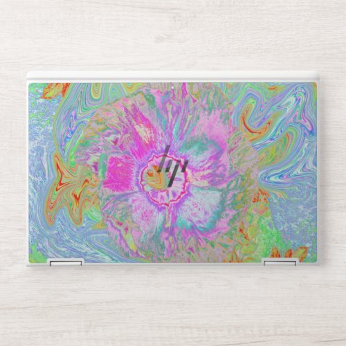 Psychedelic Hot Pink and Ultra_Violet Hibiscus HP Laptop Skin