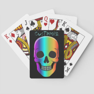 Psychedelic Human Skull Thunder_Cove Poker Cards