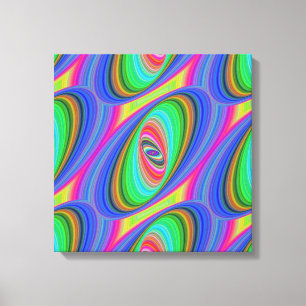 psychedelic hypnosis wrapped canvas print