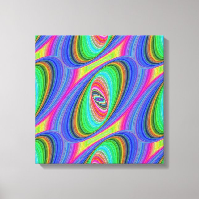psychedelic hypnosis wrapped canvas print (Front)