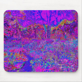 Psychedelic Impressionistic Purple Landscape Mouse Pad
