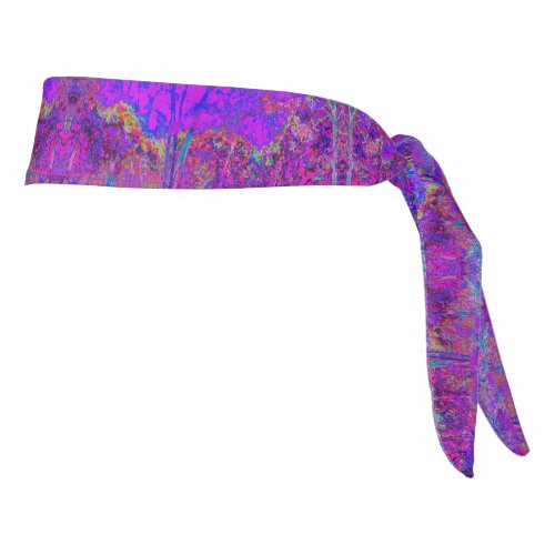 Psychedelic Impressionistic Purple Landscape Tie Headband