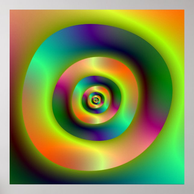Psychedelic Inside Outside Rings Poster (Front)