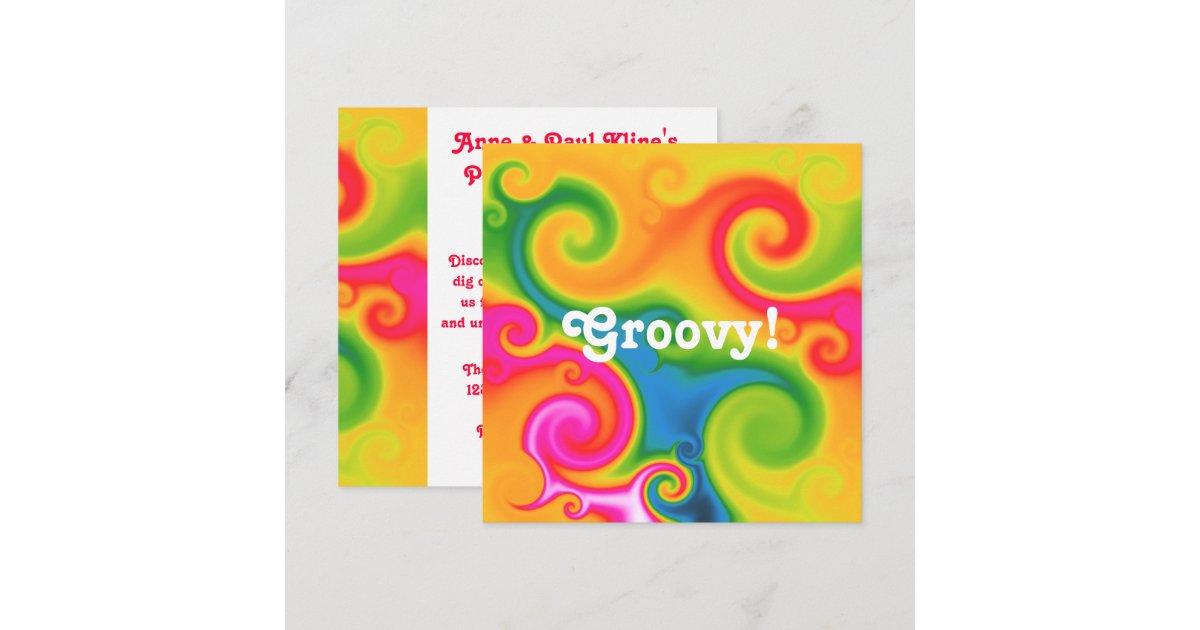 Psychedelic Invitation | Zazzle