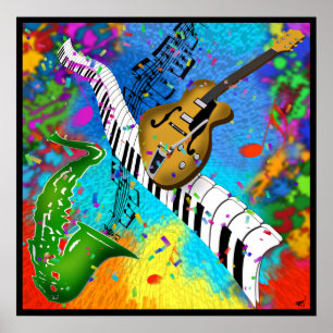 Psychedelic Jazz Poster